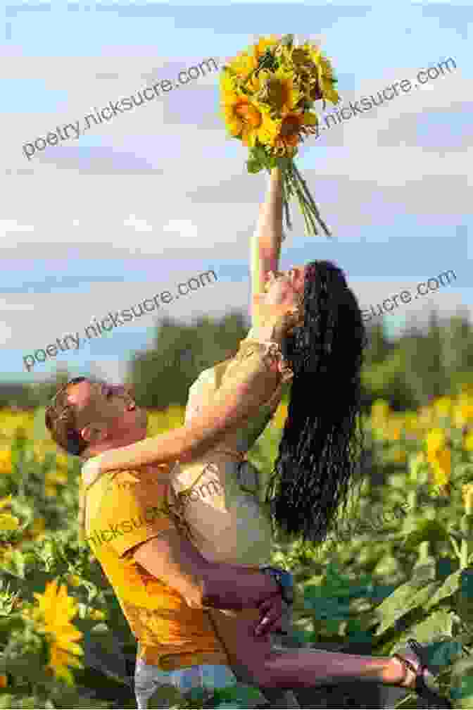 A Couple Embracing In A Field Of Flowers, With A Sunset In The Background. Forever Yours: Forever 1