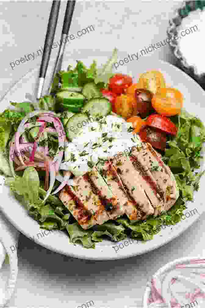 A Photo Of A Plate Of Salad With Grilled Chicken The Basic Type 2 Diabetes Crock Pot Cookbook: Popular Savory And Simple Recipes To Manage Your Health With Step By Step Instructions