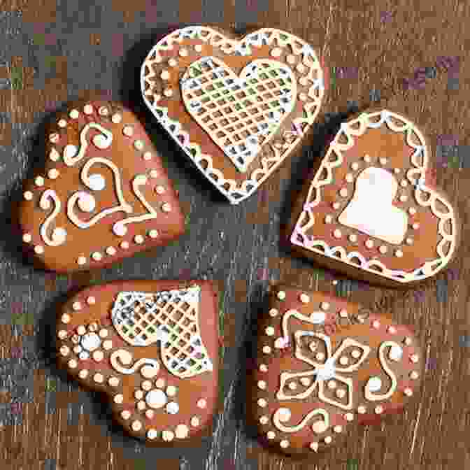 A Plate Of Gingerbread Cookies, Shaped Into Hearts, Stars, And Other Festive Designs A Swedish Christmas Barbara Sealock