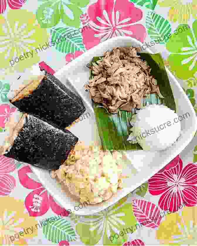 A Plate Of Hawaiian Plate Lunch With Rice, Meat, And Macaroni Salad Aloha Hawaiian Recipes: All Unforgettable Hawaiian Royalty Dishes That Will Brighten Your Days Off