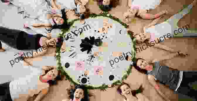 A Woman Sitting In A Circle Of Candles, Creating A Sacred Space. Elements Of Witchcraft: Natural Magick For Teens