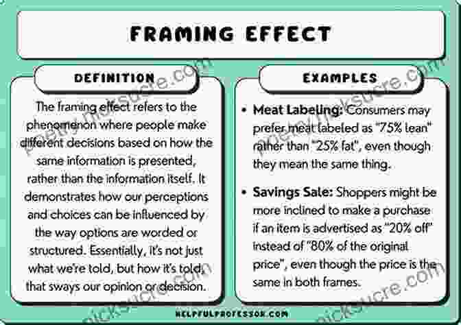 Image Depicting The Framing Effect, Where The Way Choices Are Presented Can Influence People's Decisions. The Optimism Bias: A Tour Of The Irrationally Positive Brain