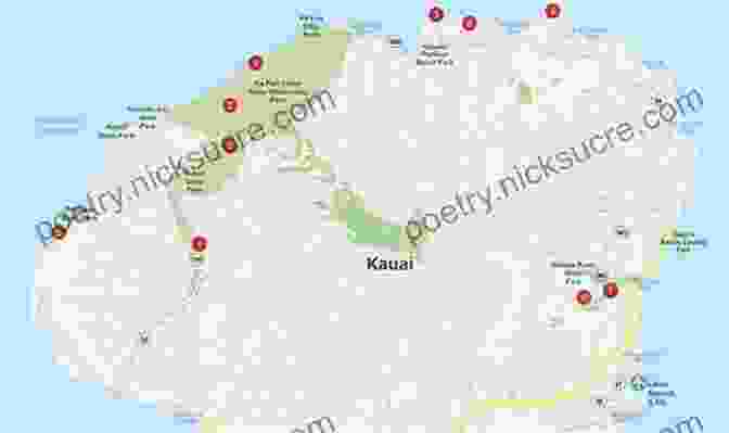 Map Of Kauai's Most Popular Trails Kauai Trails: Walks Strolls And Treks On The Garden Island (Kauai Trails: Walks Strolls Treks On The Garden Island)