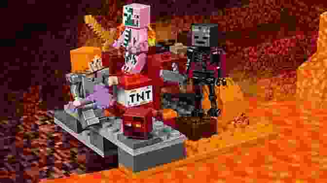 Skeleton Steve Standing In The Nether, Surrounded By Flames And Lava. Diary Of Minecraft Skeleton Steve The Noob Years Season 3 Episode 1 (Book 13): Unofficial Minecraft For Kids Teens Nerds Adventure Fan Fiction Collection Skeleton Steve The Noob Years)