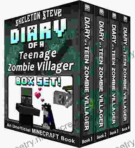 Diary Of A Teenage Minecraft Zombie Villager BOX SET 4 Collection 1 : Unofficial Minecraft For Kids Teens Nerds Adventure Fan Fiction Noob Mobs Diaries Bundle Box Sets)